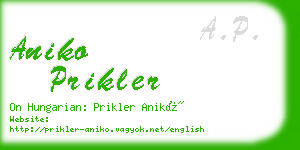 aniko prikler business card